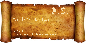 Matók Dalida névjegykártya